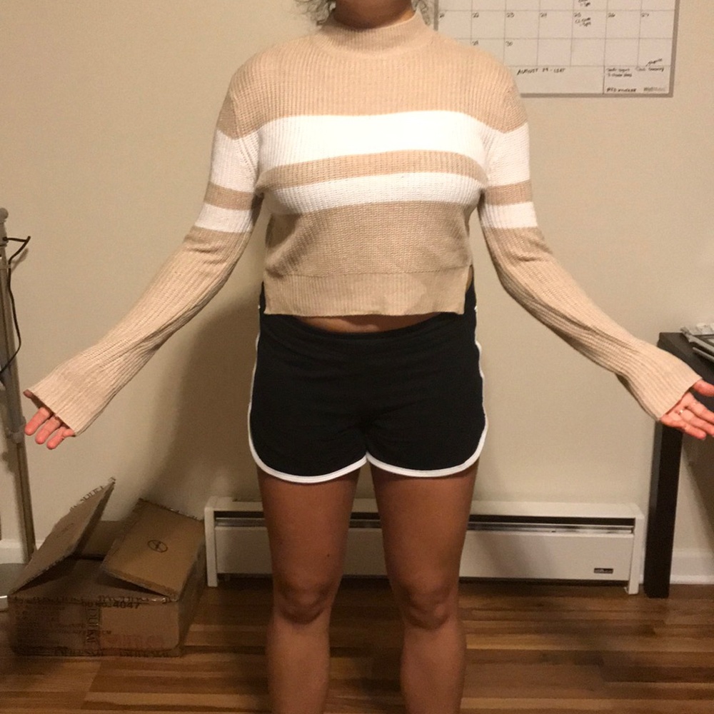 Cropped Turtleneck Sweater